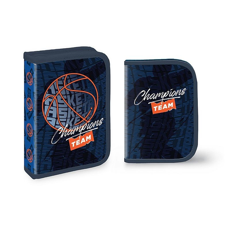 Penar echipat, 2 extensii cu fermoar, 32 piese incluse, model Basketball, 20x13x4.5 cm - imagine 4